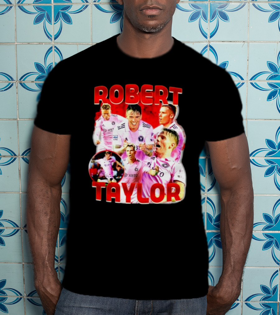 Robert Taylor Inter Miami CF Bootleg Style Collage T-Shirt