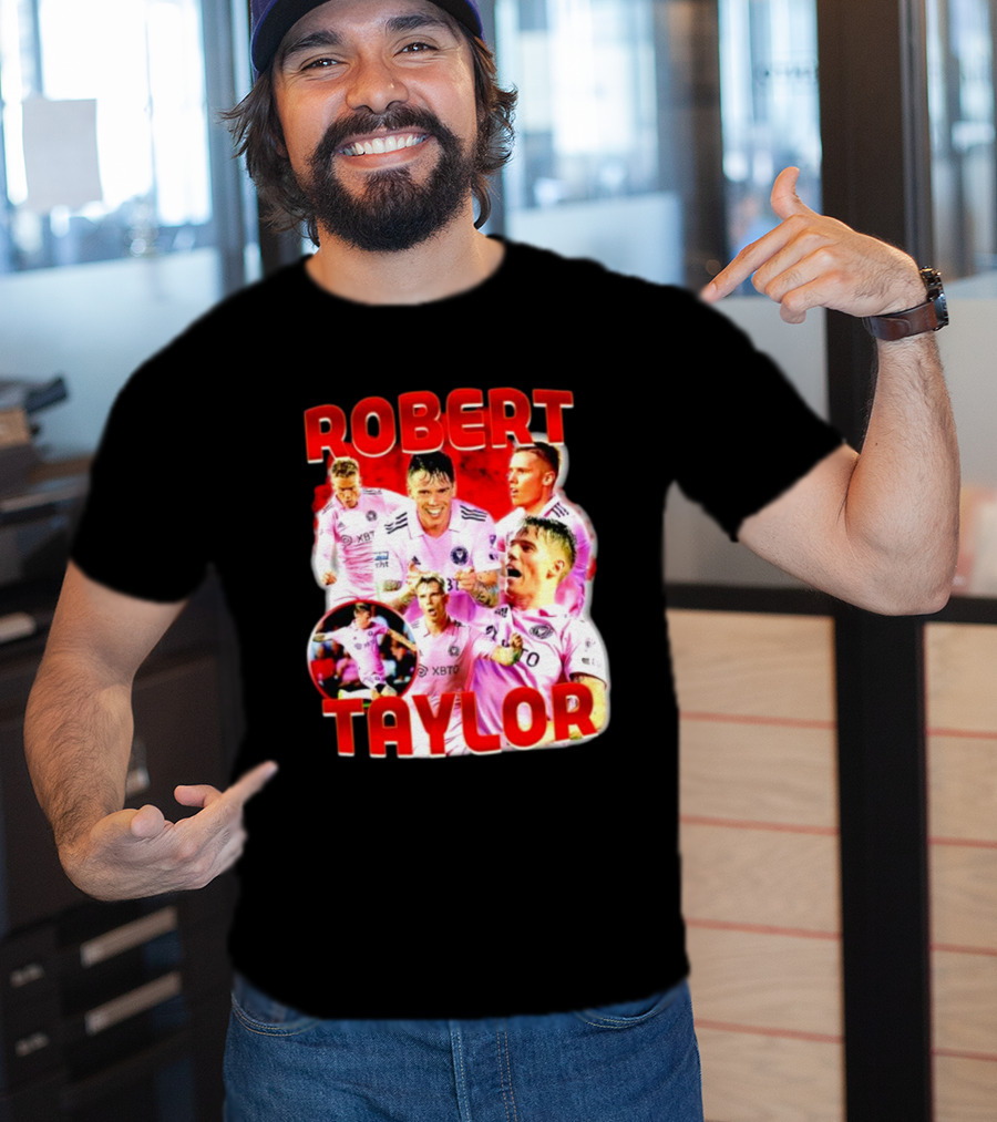 Robert Taylor Inter Miami CF Bootleg Style Collage T-Shirt