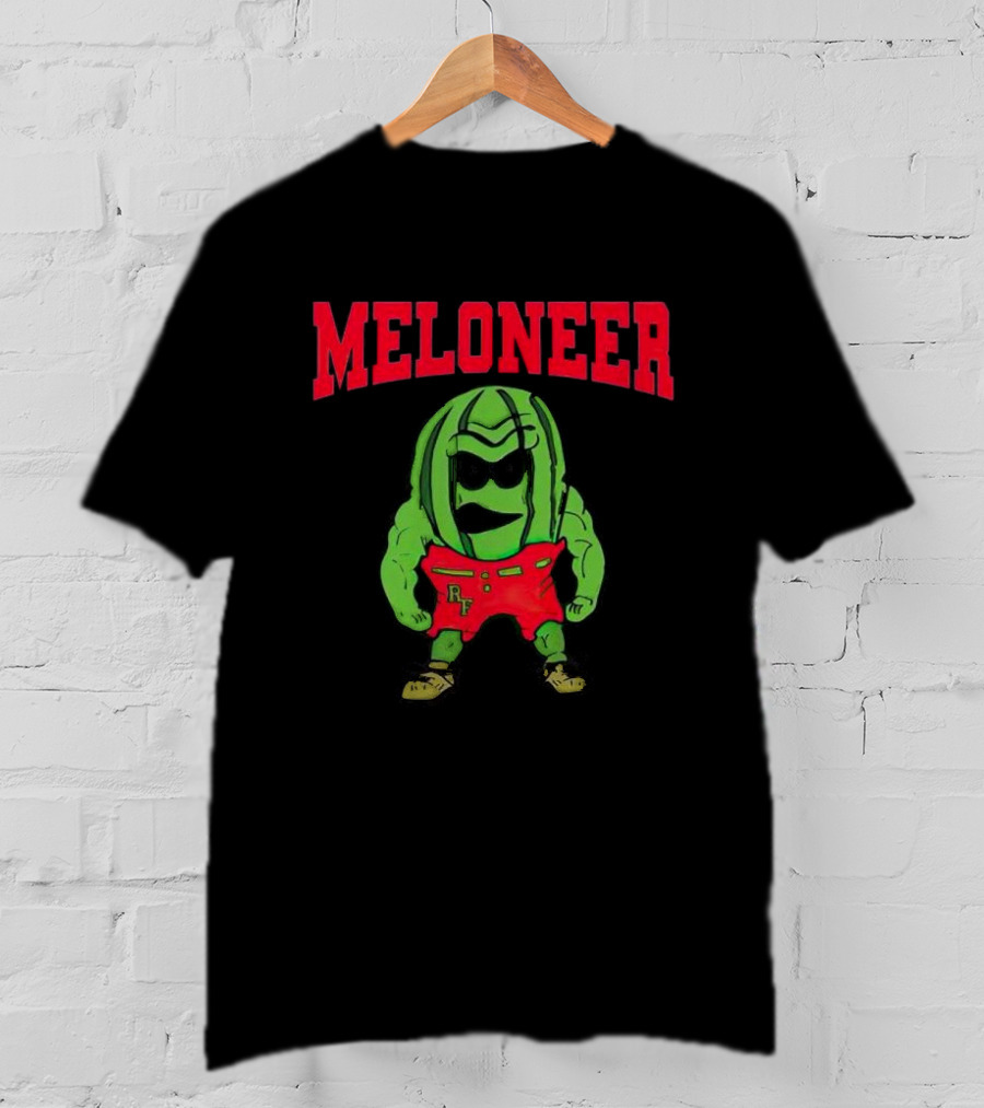 Rocky Ford Meloneer RF Green Character In Red Shorts T-Shirt