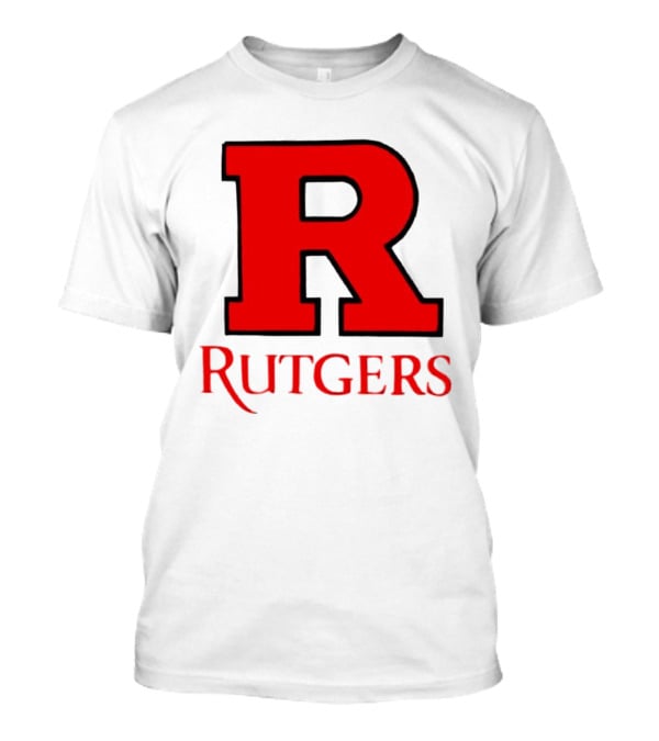 Rutgers University Red R Icon With Text T-Shirt