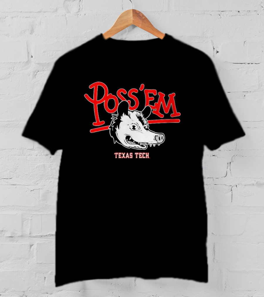 Texas Tech Poss 'Em Rally Possum Football T-Shirt