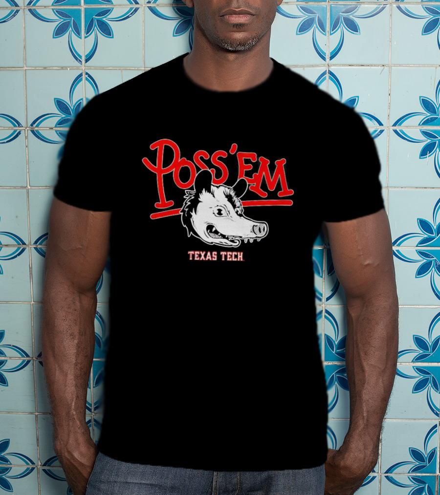 Texas Tech Poss 'Em Rally Possum Football T-Shirt