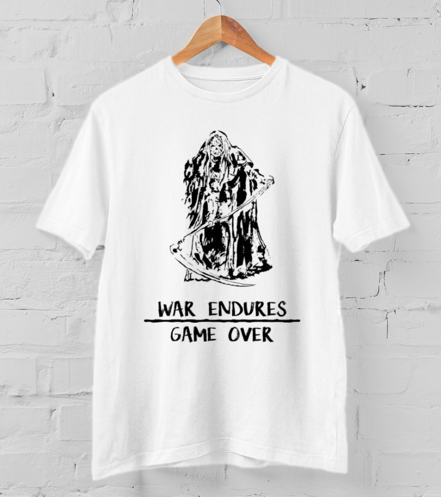 War Endures Game Over Grim Reaper T-Shirt