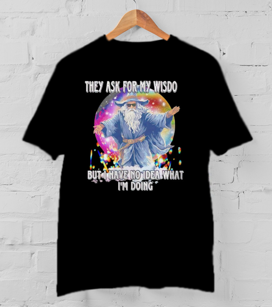 They Ask For My Wisdom But I Have No Idea What I'm Doing Wizard T-Shirt
