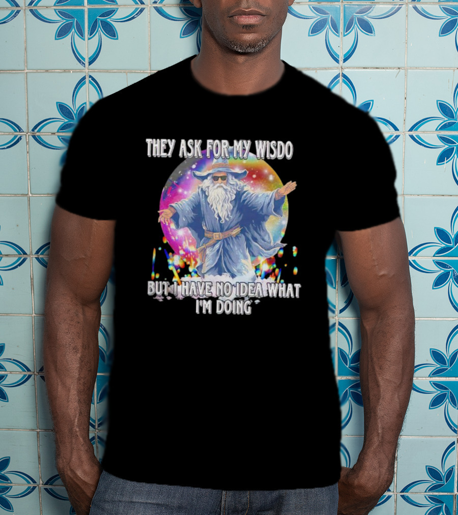 They Ask For My Wisdom But I Have No Idea What I'm Doing Wizard T-Shirt