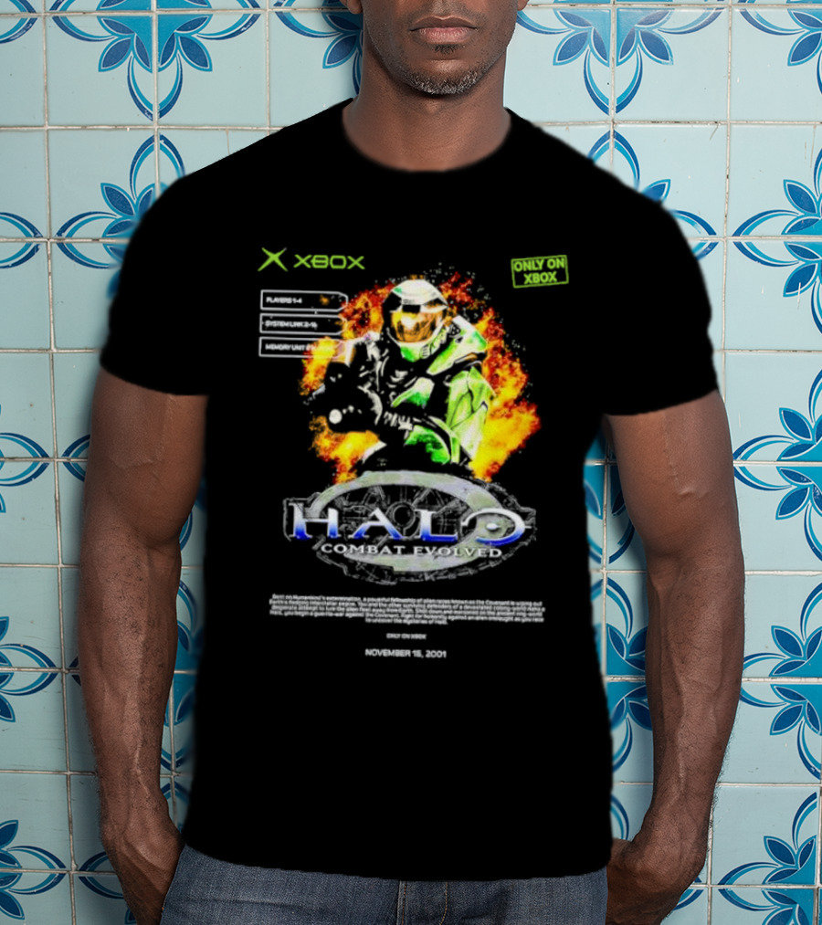 Xbox Halo Combat Evolved Only On Xbox November 15 2001 T-Shirt