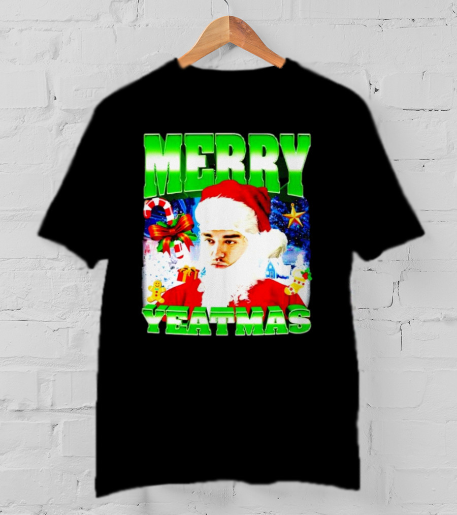 Merry Yeatmas Yeat Rapper Christmas Santa Claus Holiday T-Shirt