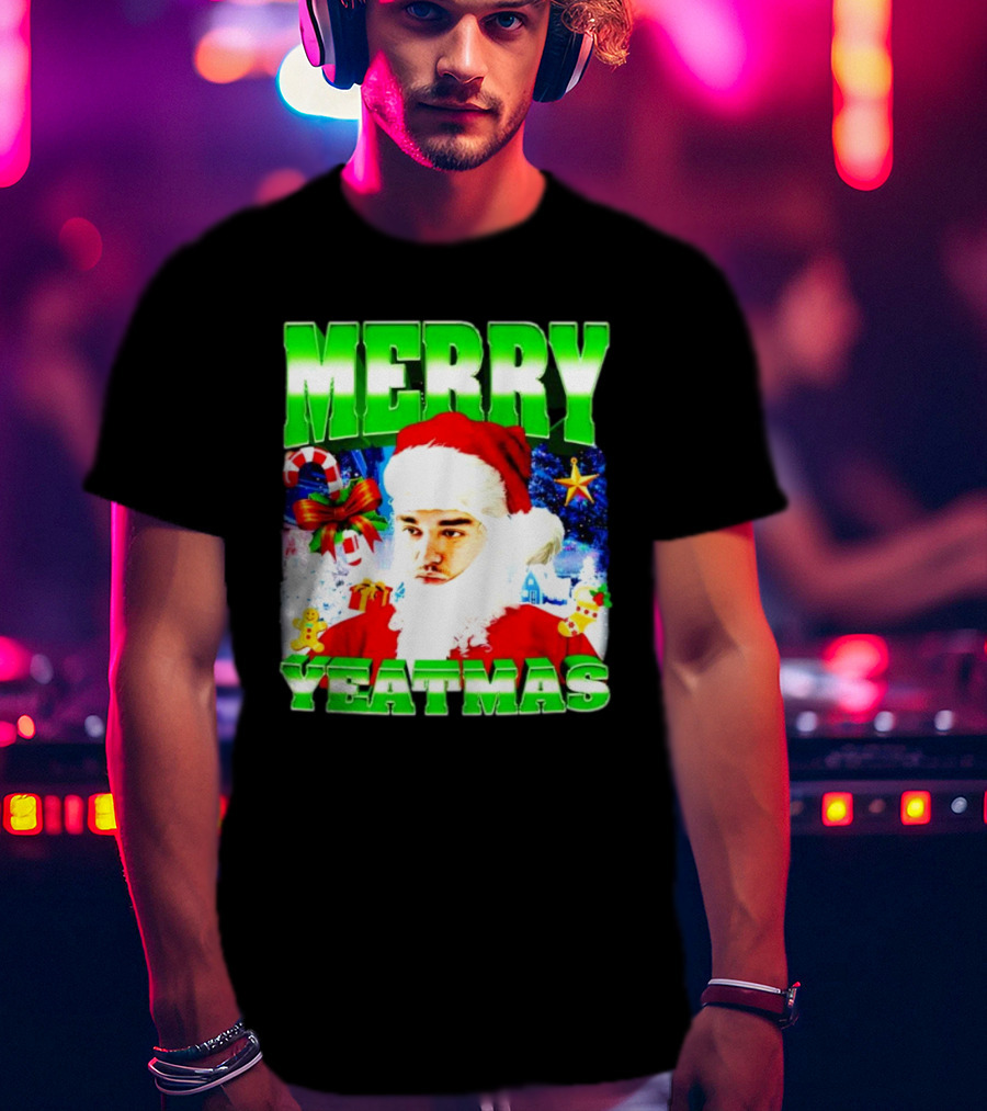 Merry Yeatmas Yeat Rapper Christmas Santa Claus Holiday T-Shirt