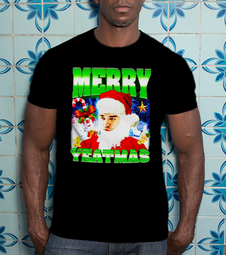 Merry Yeatmas Yeat Rapper Christmas Santa Claus Holiday T-Shirt