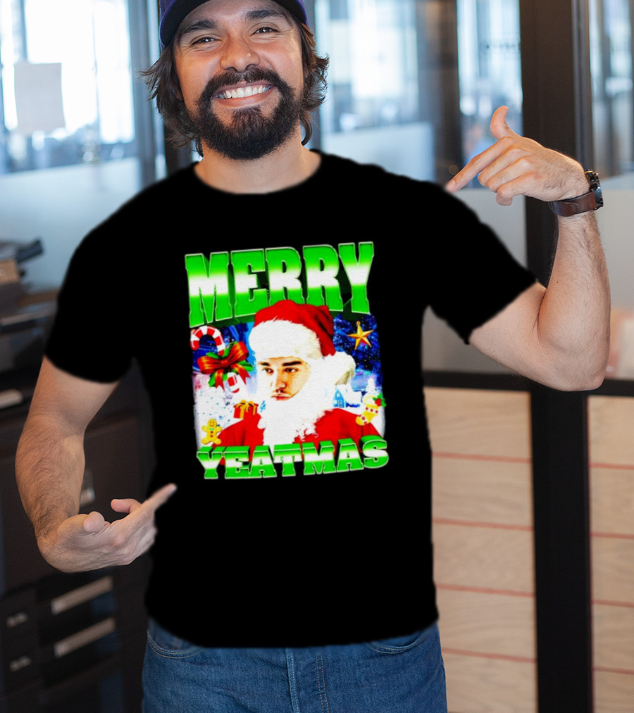 Merry Yeatmas Yeat Rapper Christmas Santa Claus Holiday T-Shirt