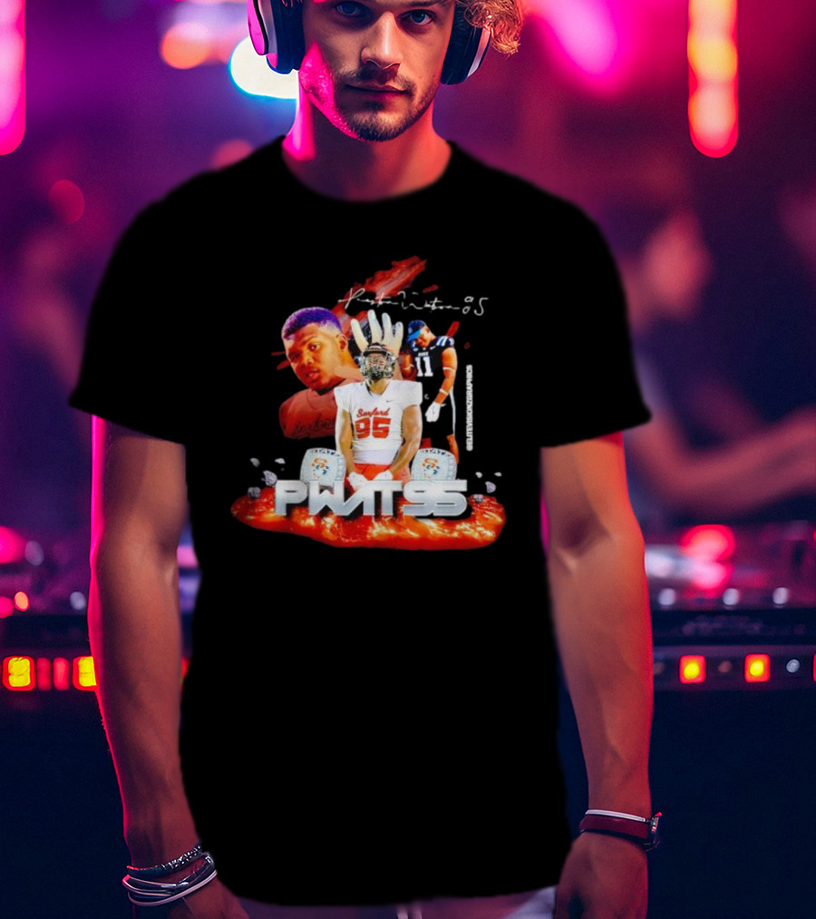 Preston Watson Pwat 95 Football Collage Player 95 Gridiron Dreams T-Shirt