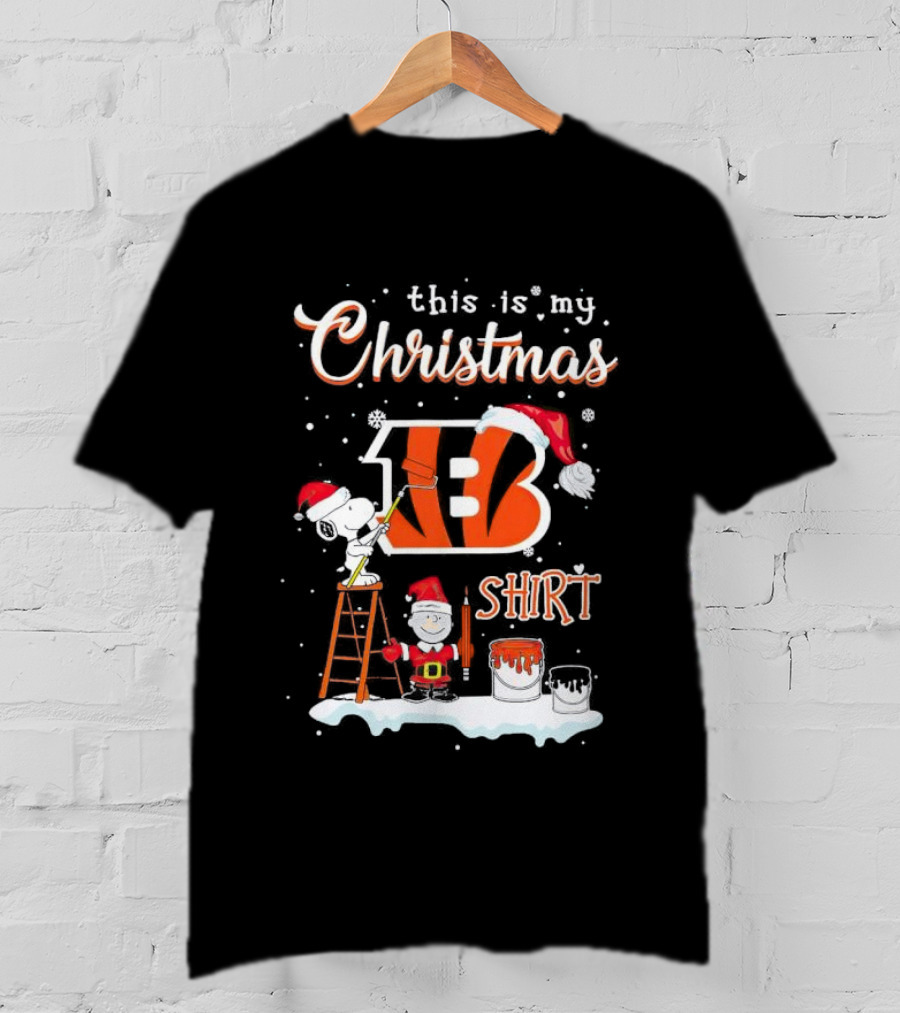 This Is My Christmas Snoopy And Charlie Brown Cincinnati Bengals T-Shirt