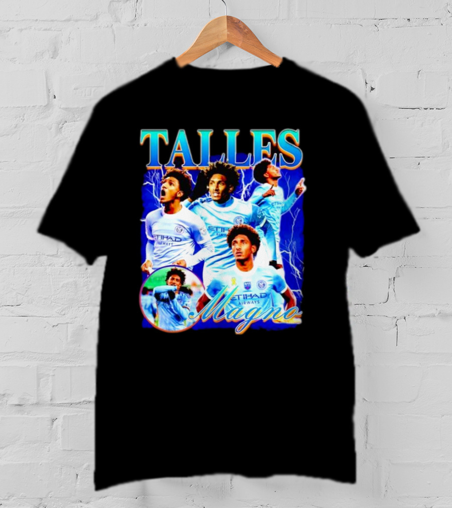 Talles Magno Etihad Airways Lightning Soccer Montage T-Shirt