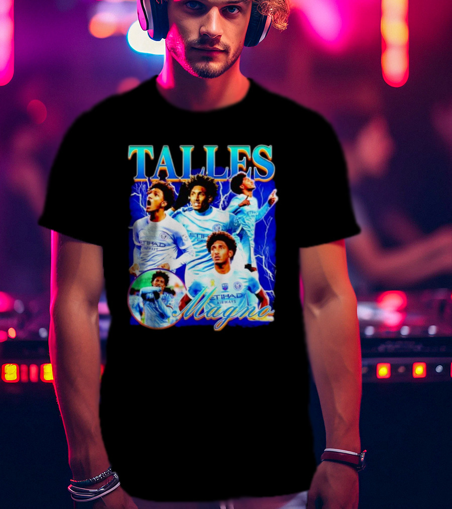 Talles Magno Etihad Airways Lightning Soccer Montage T-Shirt