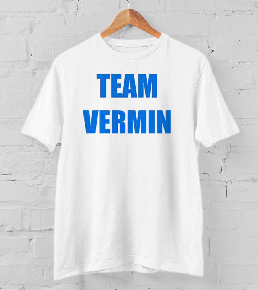 Team Vermin Bold Blue Text T-Shirt