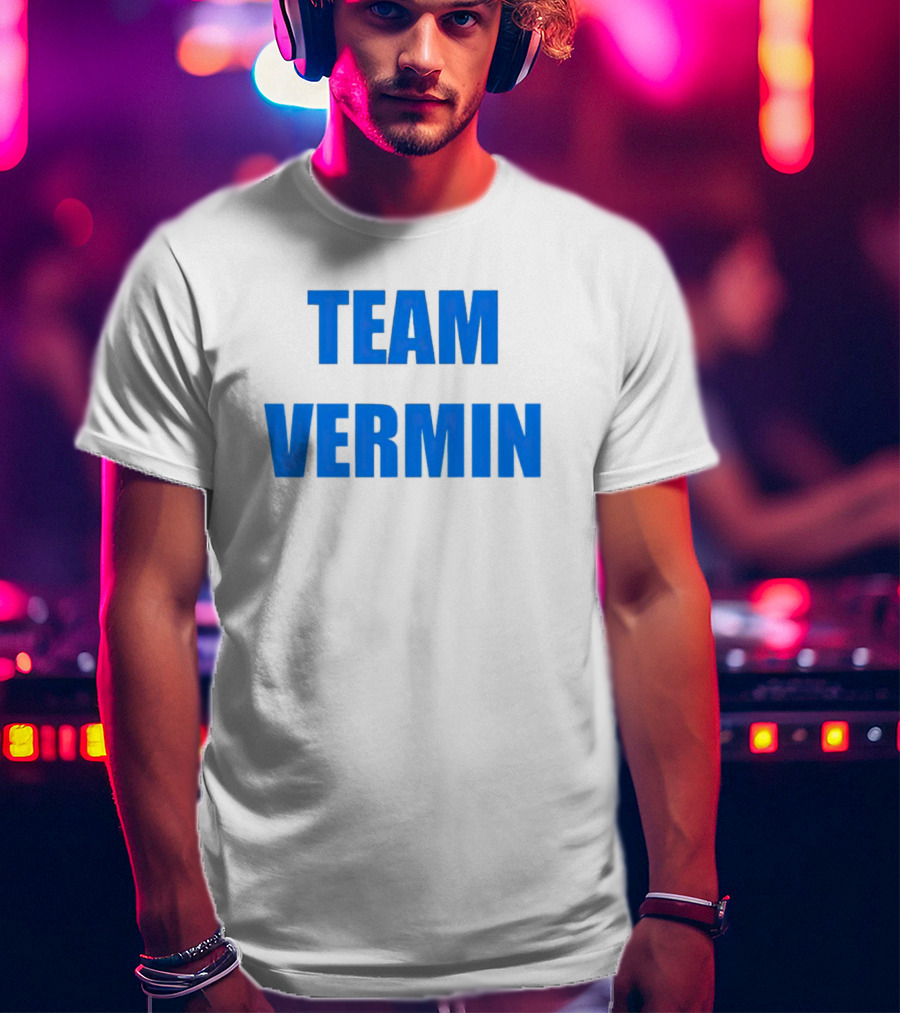 Team Vermin Bold Blue Text T-Shirt