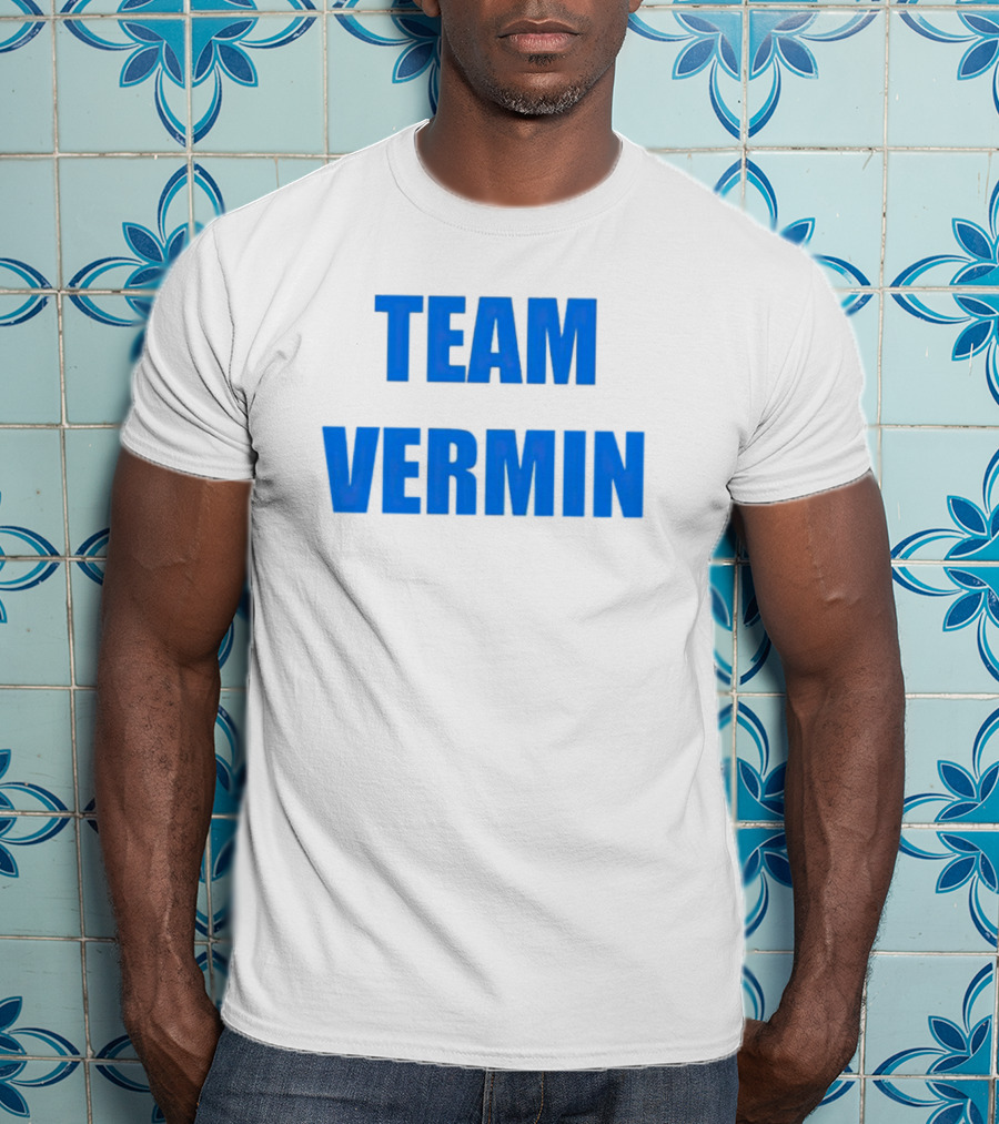 Team Vermin Bold Blue Text T-Shirt