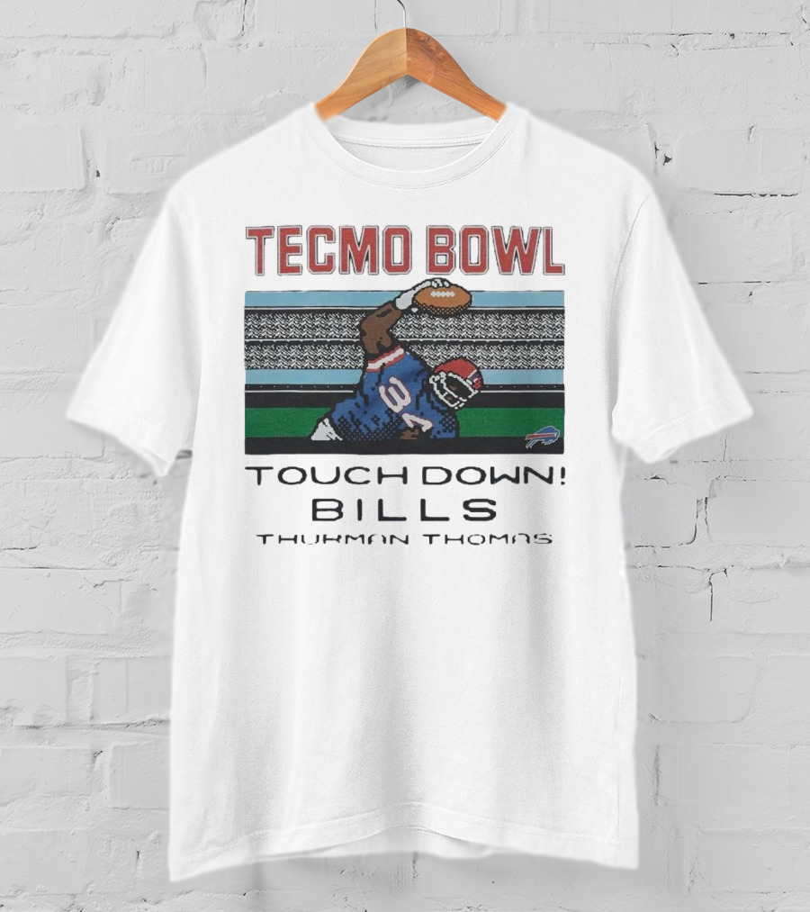 Tecmo Bowl Touchdown Bills Thurman Thomas Retro Football Pixel T-Shirt