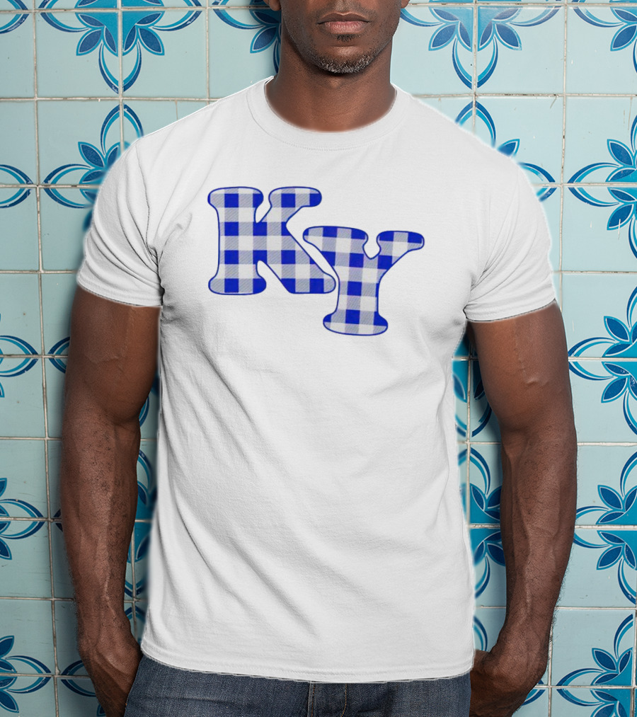 KY Blue Buffalo Plaid Pattern Kentucky T-Shirt