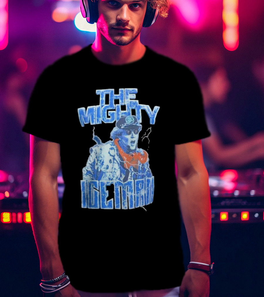 The Mighty Ice Man Electrifying Blue Lightning T-Shirt