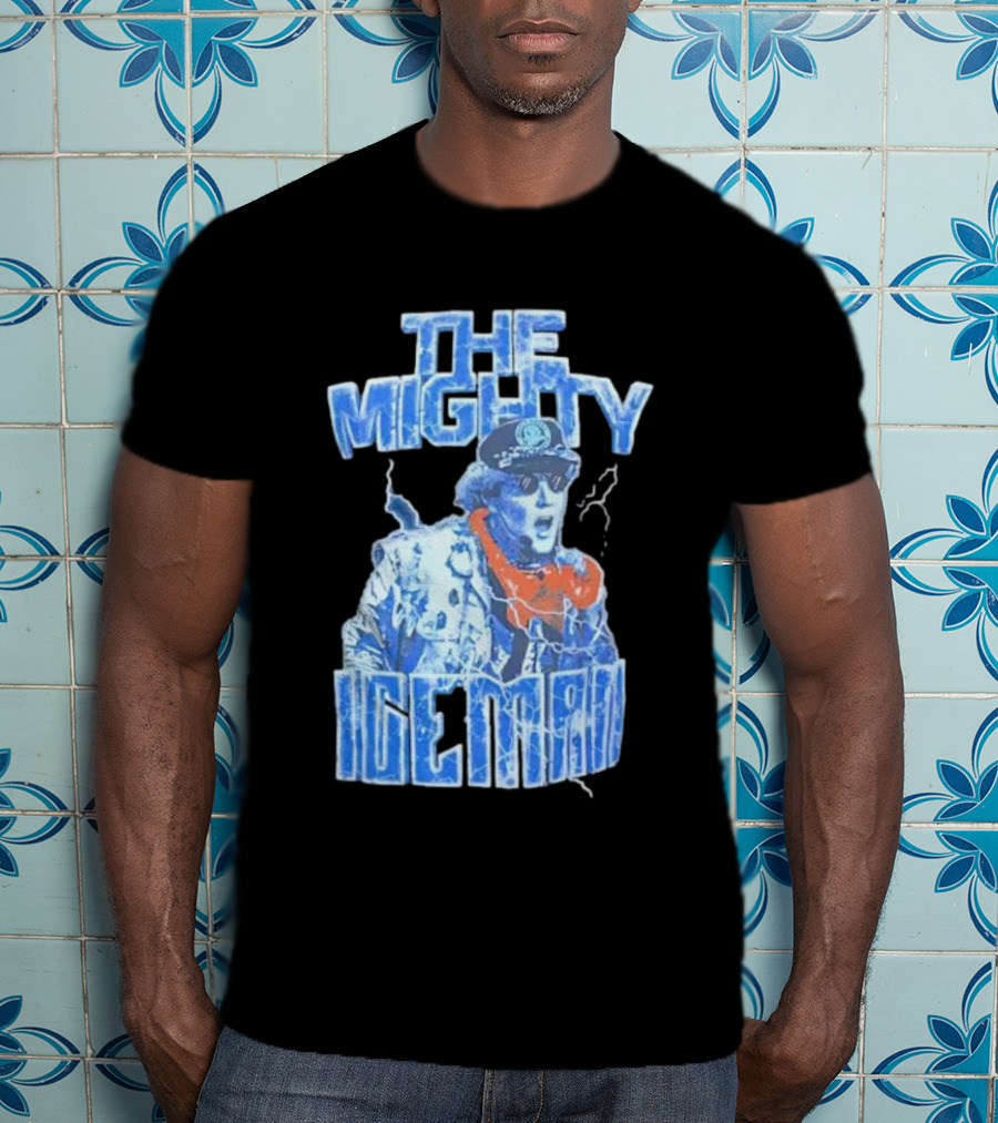 The Mighty Ice Man Electrifying Blue Lightning T-Shirt