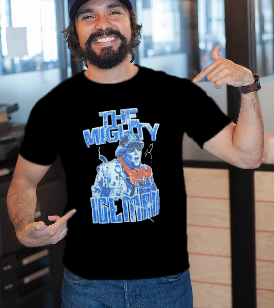 The Mighty Ice Man Electrifying Blue Lightning T-Shirt