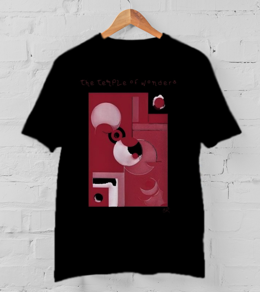 The Temple Of Wonders Abstract Geometric Red Circles And Shapes T-Shirt