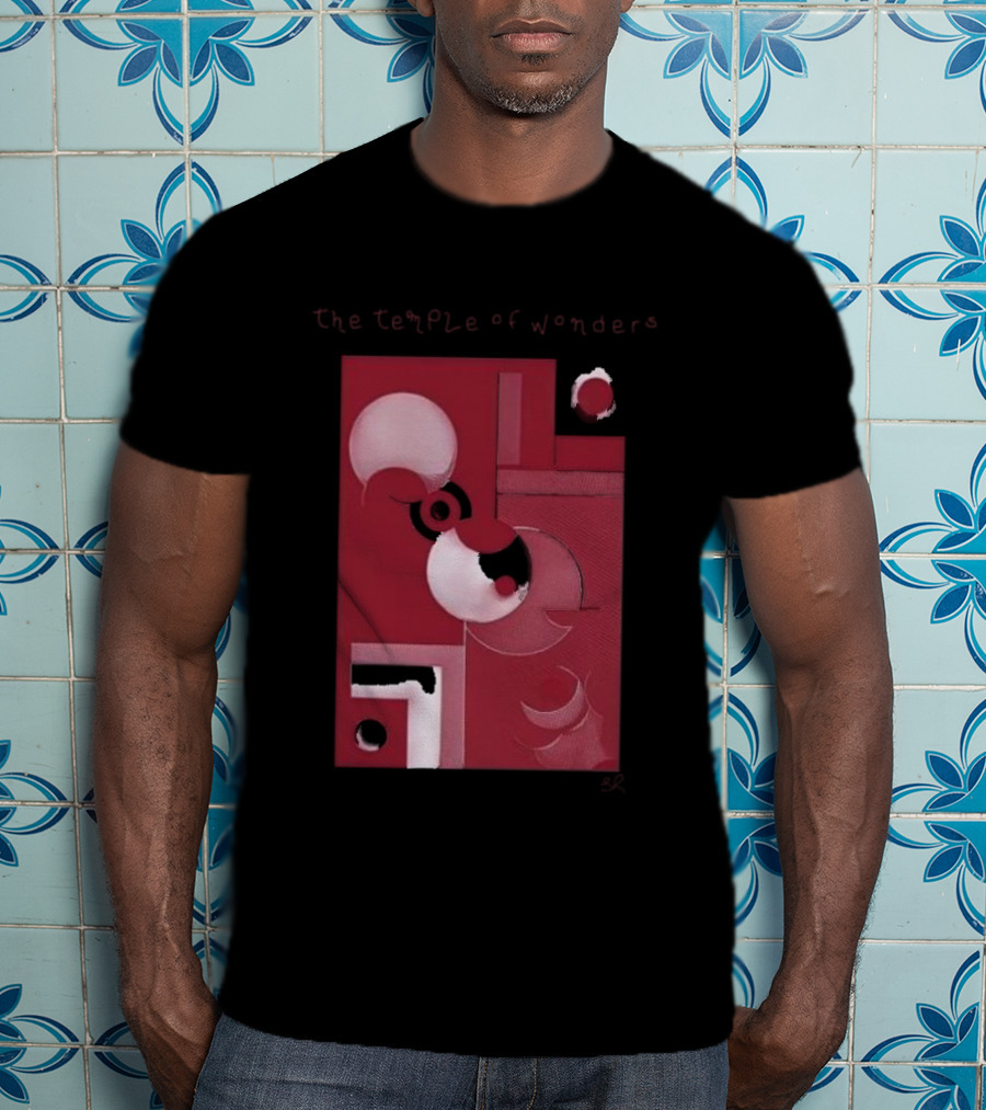 The Temple Of Wonders Abstract Geometric Red Circles And Shapes T-Shirt