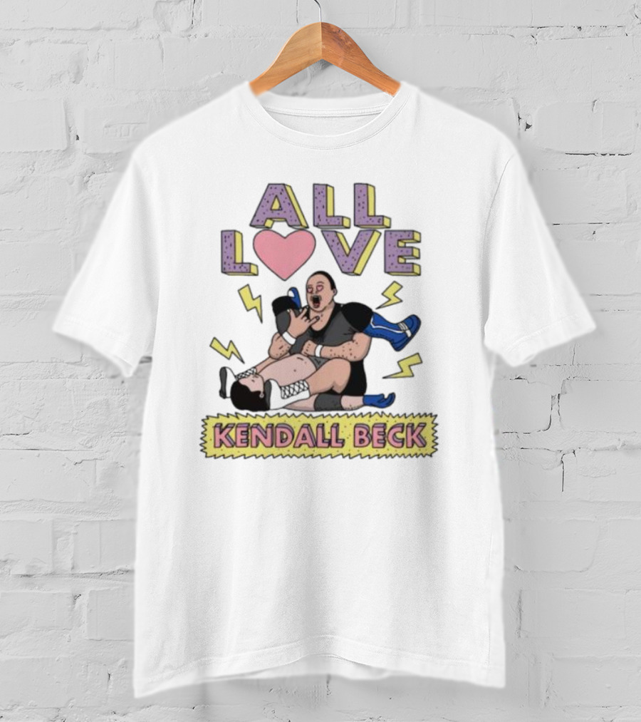 All Love Kendall Beck Wrestling Chokehold Drama With Lightning Bolts T-Shirt