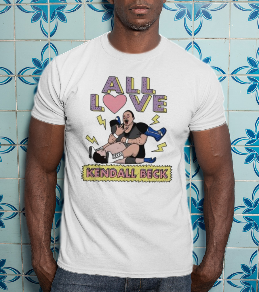 All Love Kendall Beck Wrestling Chokehold Drama With Lightning Bolts T-Shirt