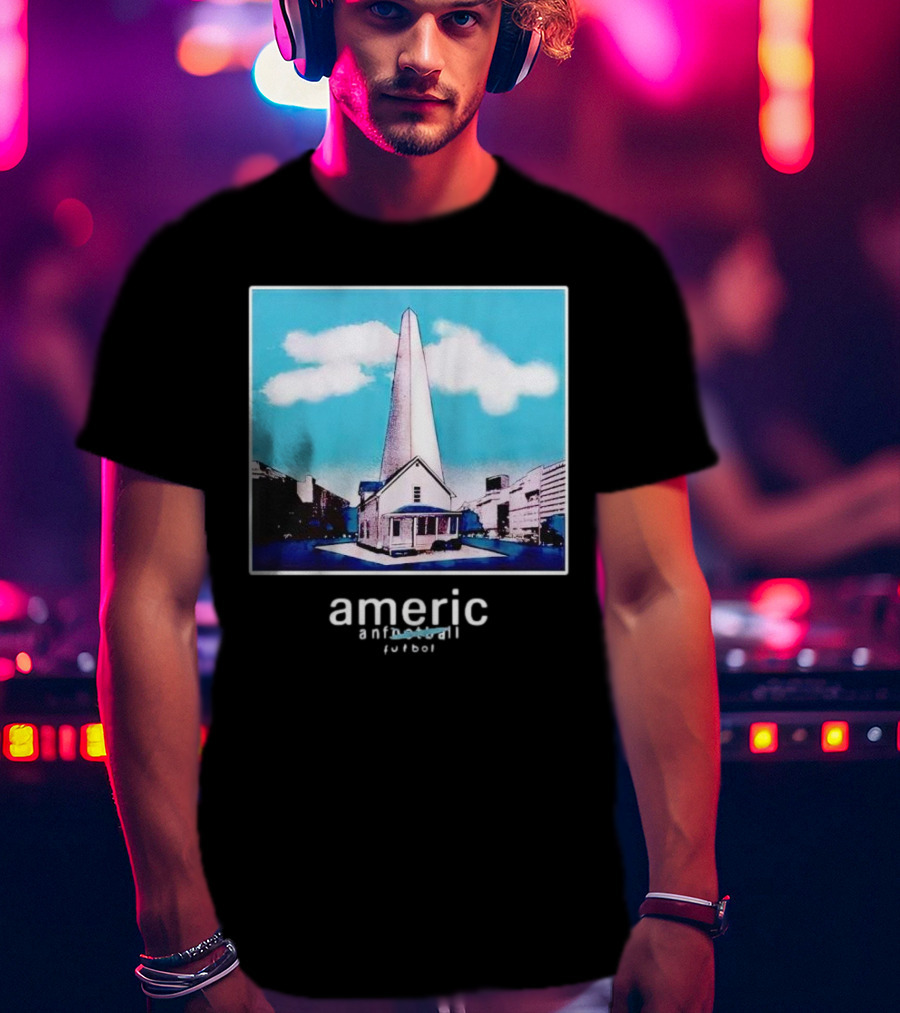 Americ Anfootball Futbol House And Obelisk Cityscape T-Shirt