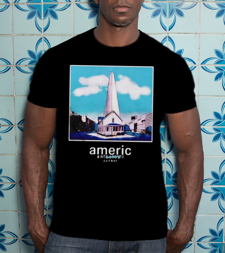 Americ Anfootball Futbol House And Obelisk Cityscape T-Shirt