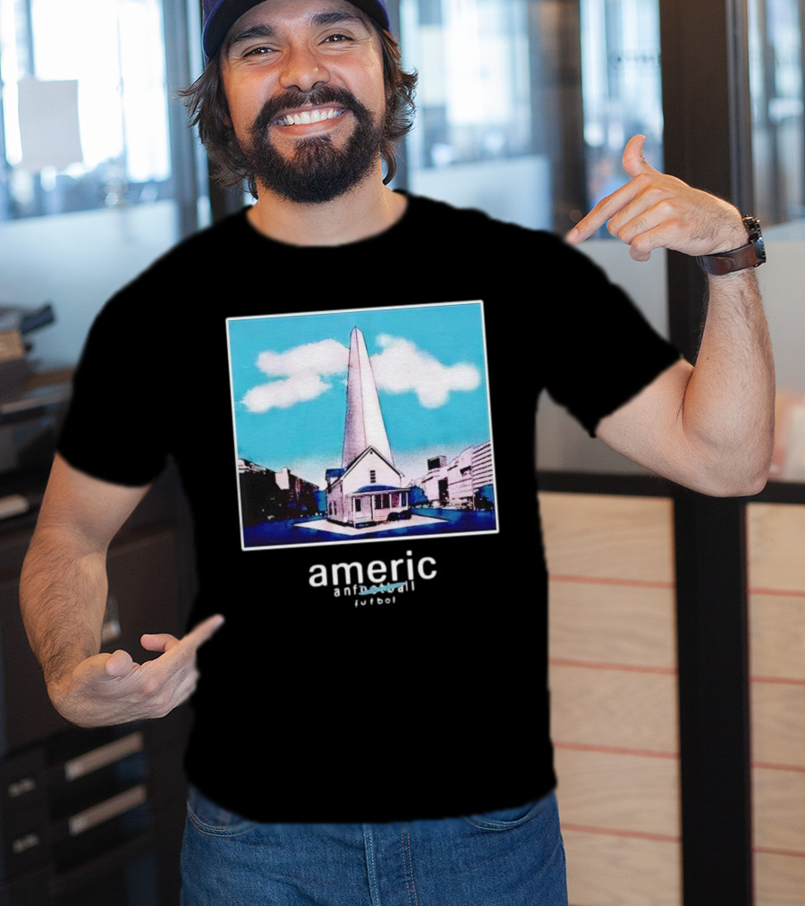 Americ Anfootball Futbol House And Obelisk Cityscape T-Shirt