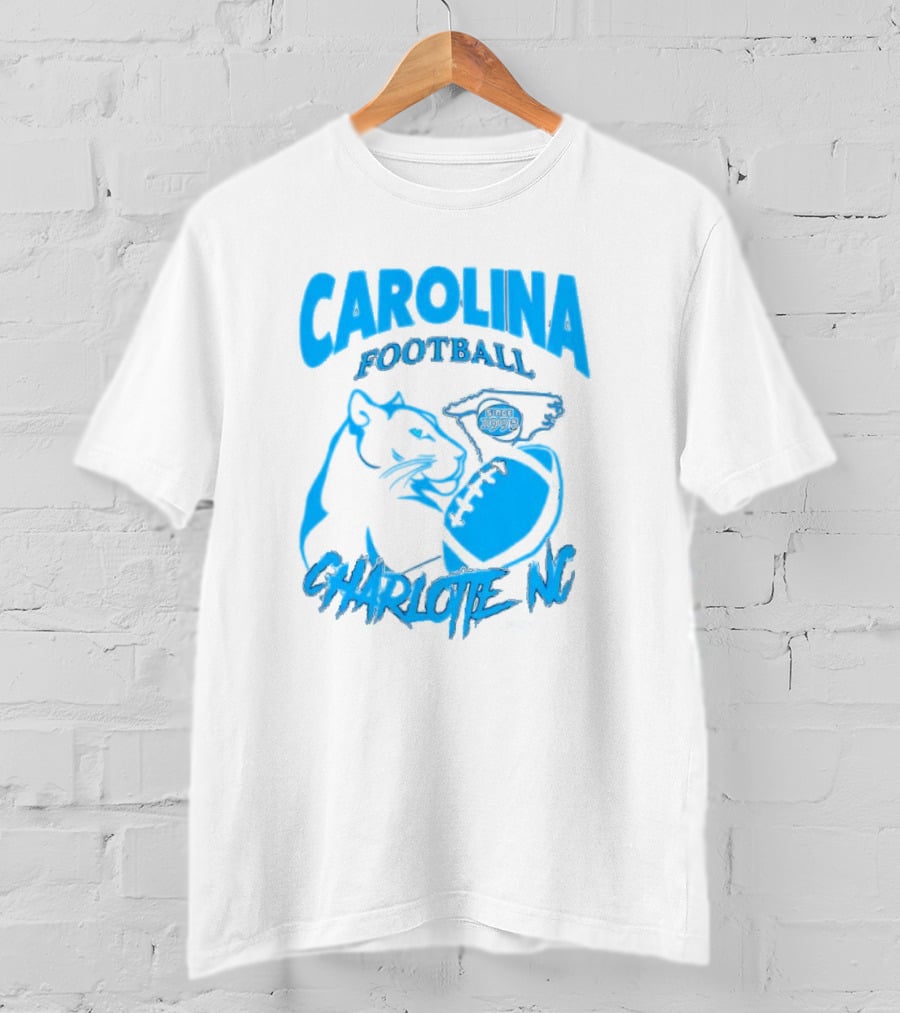 Carolina Football Since 1995 Charlotte NC Panther T-Shirt