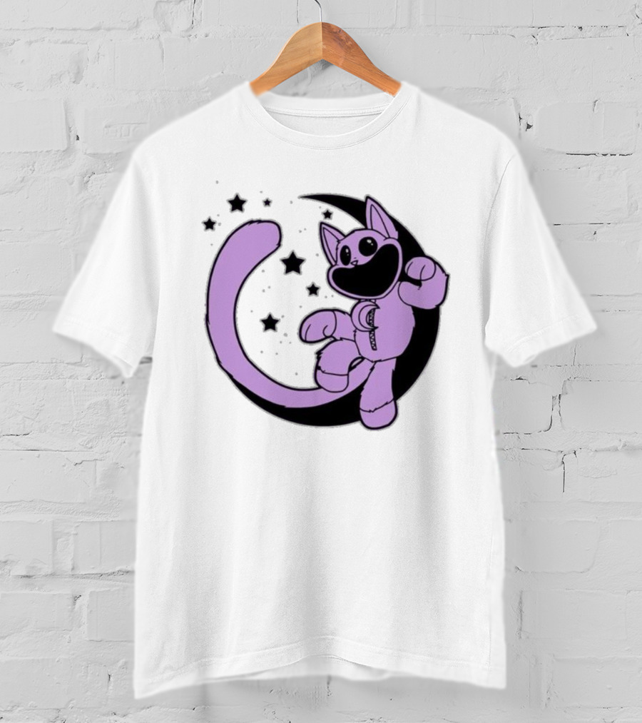 CatNap Astronaut Cat In Space With Crescent Moon And Stars T-Shirt
