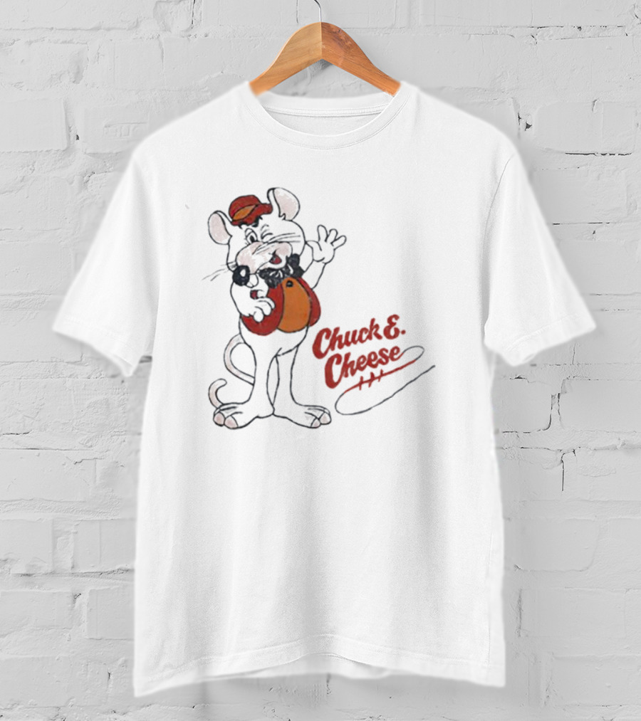 Chuck E Cheese Retro Character Outline T-Shirt
