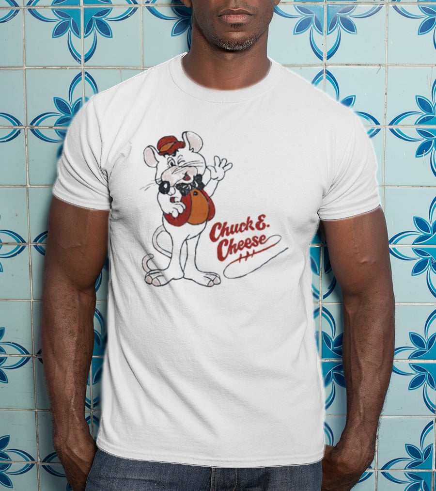 Chuck E Cheese Retro Character Outline T-Shirt