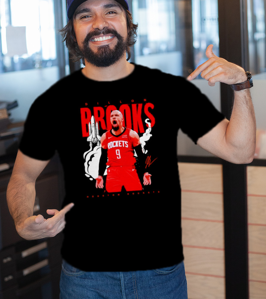 Dillon Brooks Rockets 9 Signature Houston Space T-Shirt