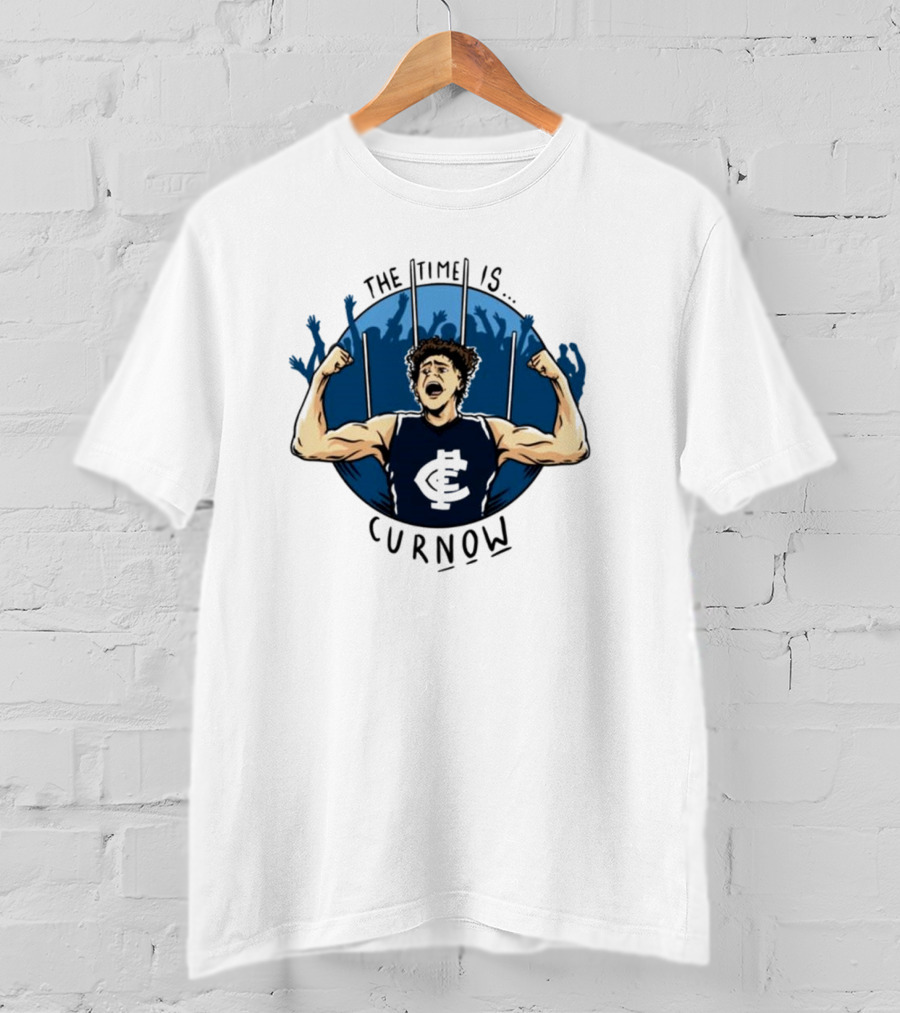 Carlton Football Club The Time Is Curnow AFL Celebratory T-Shirt