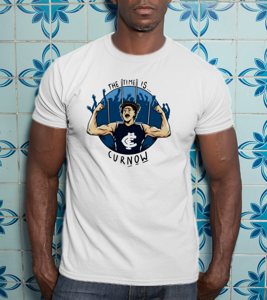 Carlton Football Club The Time Is Curnow AFL Celebratory T-Shirt