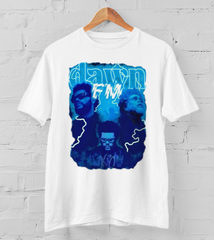 Dawn FM Vintage The Weeknd Blue Trio Image T-Shirt