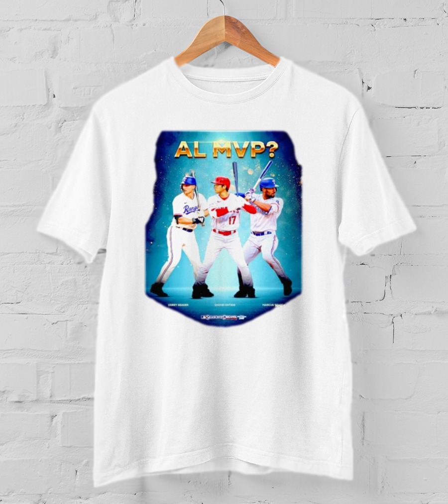 AL MVP Corey Seager Shohei Ohtani Marcus Semien Season Dreams T-Shirt