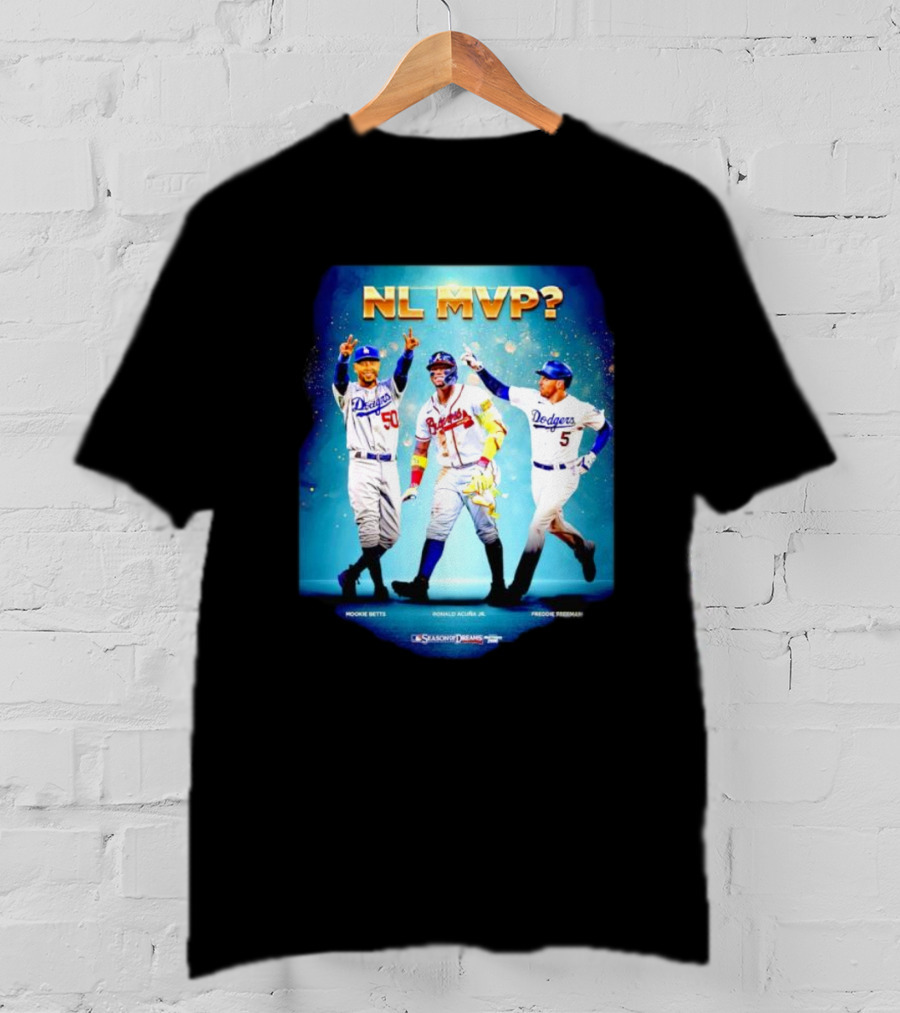 NL MVP Mookie Betts Ronald Acuna Jr Freddie Freeman Dodgers Braves T-Shirt