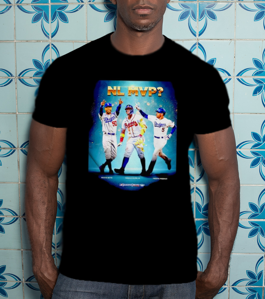 NL MVP Mookie Betts Ronald Acuna Jr Freddie Freeman Dodgers Braves T-Shirt