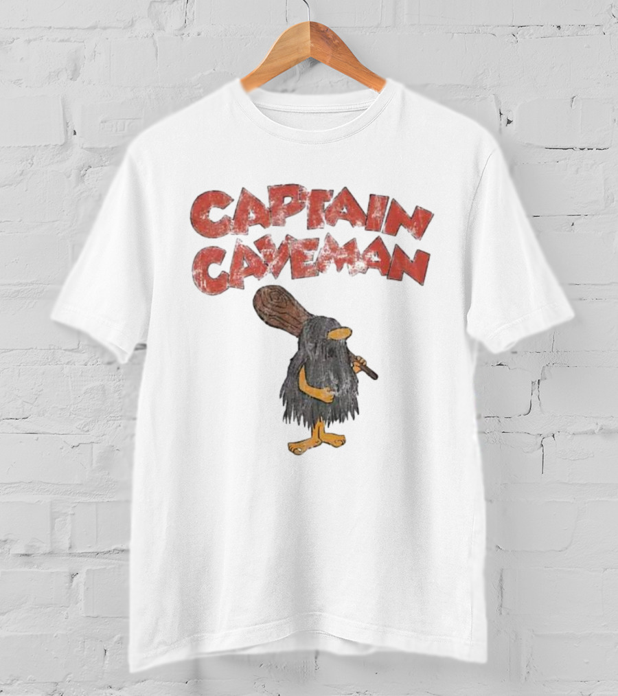 Captain Caveman Vintage Retro Cartoon Character T-Shirt
