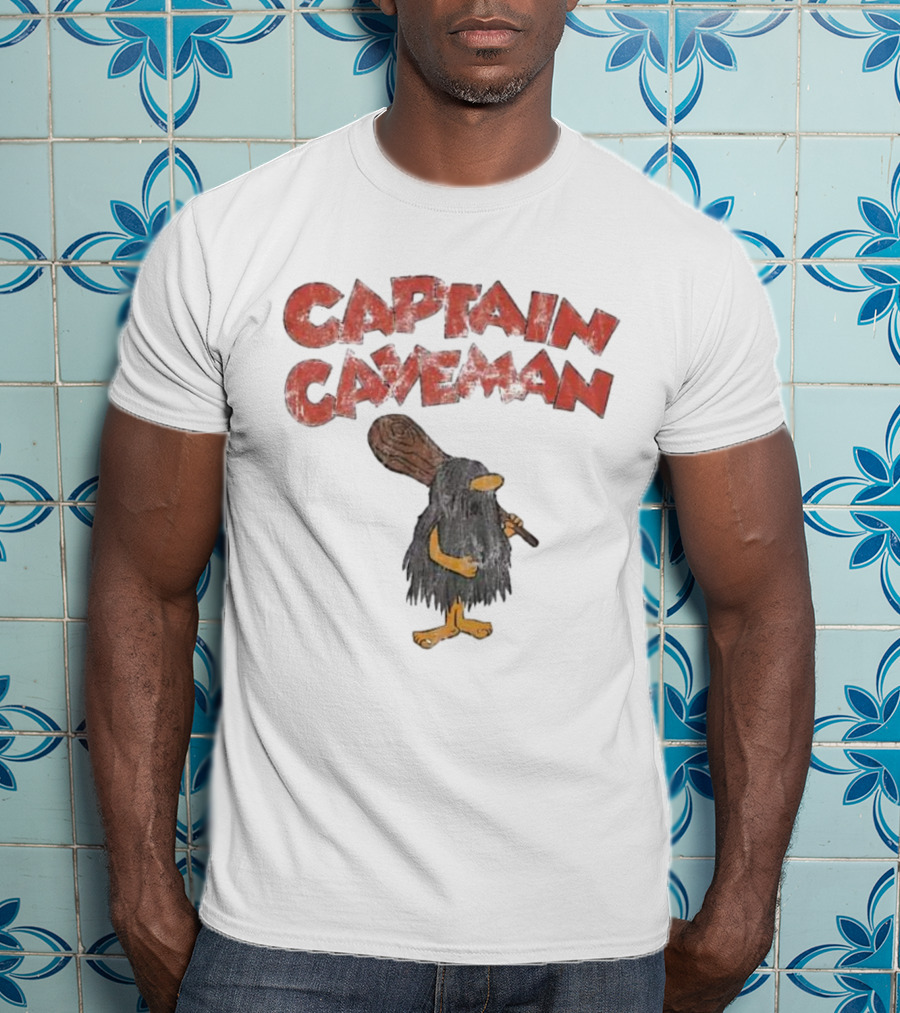 Captain Caveman Vintage Retro Cartoon Character T-Shirt
