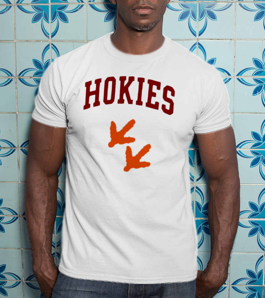 Hokies With Orange Footprints T-Shirt