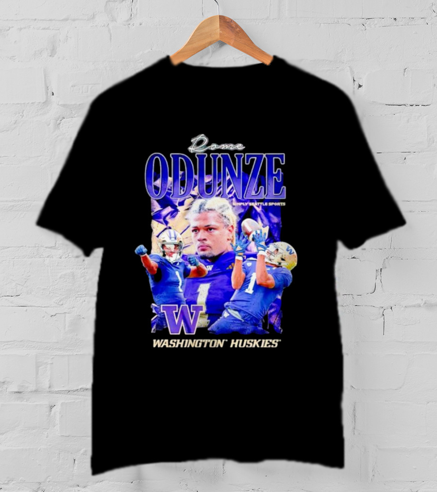 Rome Odunze Washington Huskies Montlake Icon Vintage T-Shirt