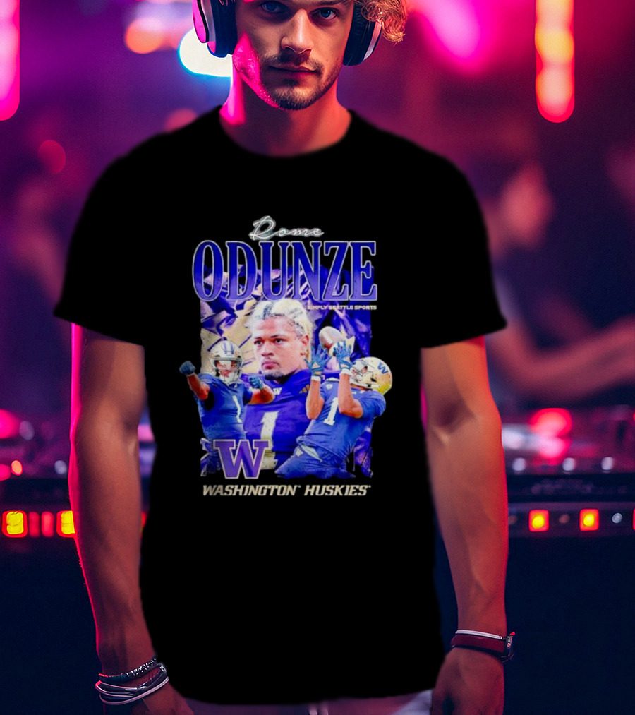 Rome Odunze Washington Huskies Montlake Icon Vintage T-Shirt