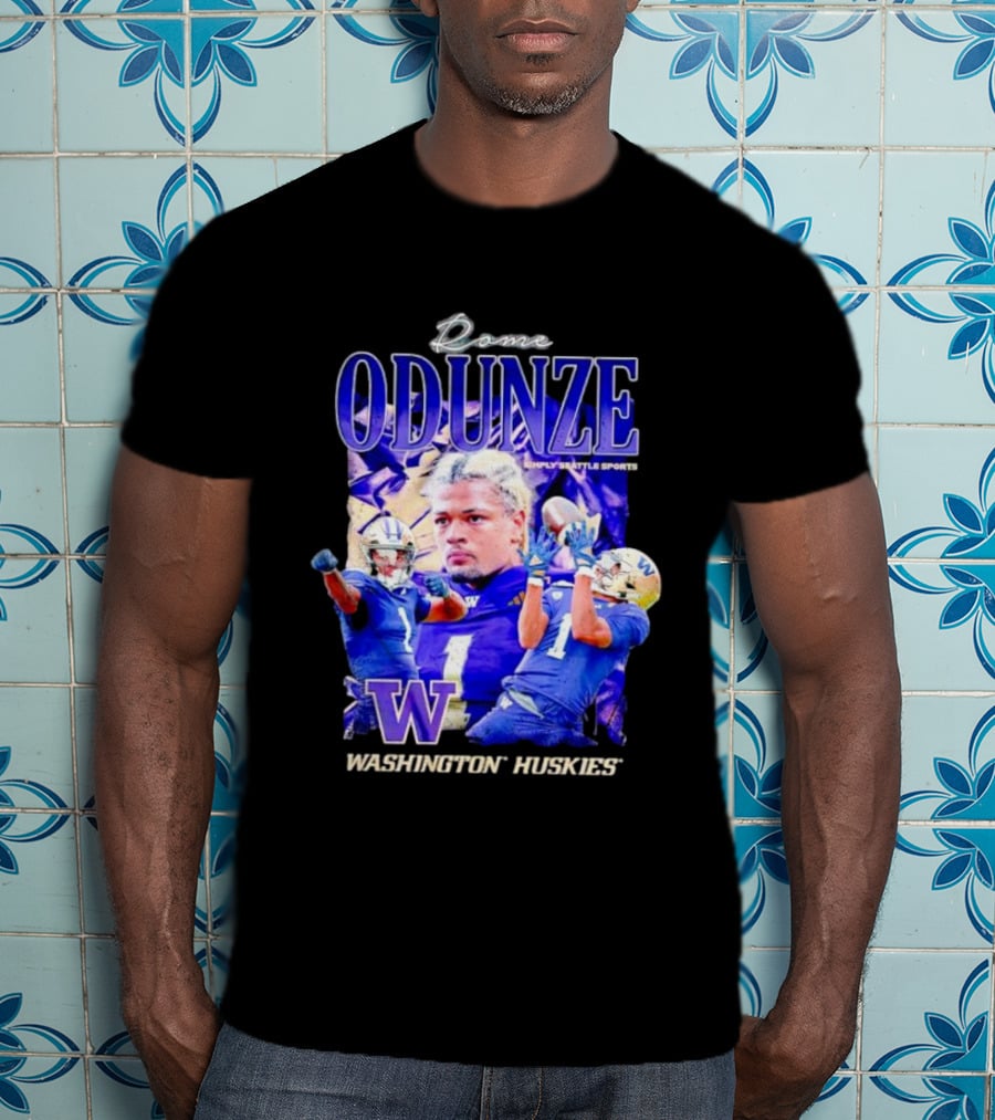 Rome Odunze Washington Huskies Montlake Icon Vintage T-Shirt